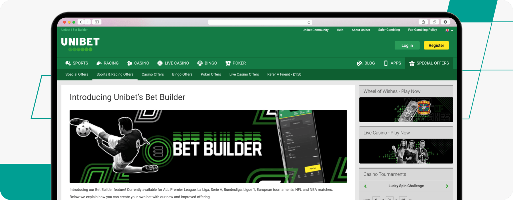 unibet bet builder desktop screenshot