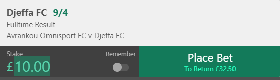 Screenshot of bet365 bet slip