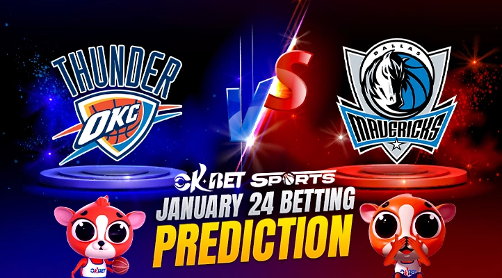 okc thunder vs dallas mavericks a logo of 2 nba team