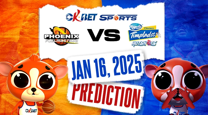 phoenix vs magnolia hotshot prediction by okbet on january 16, 2025